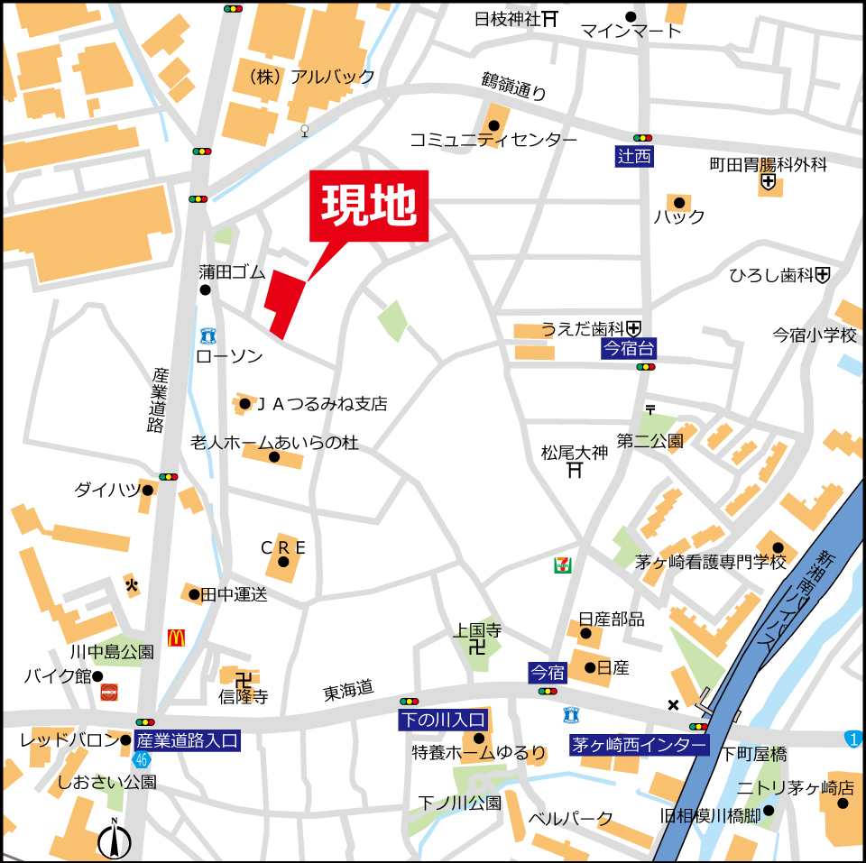 茅ヶ崎市今宿 map 広域 20251003 枠有